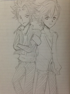 夕方に描いてた
